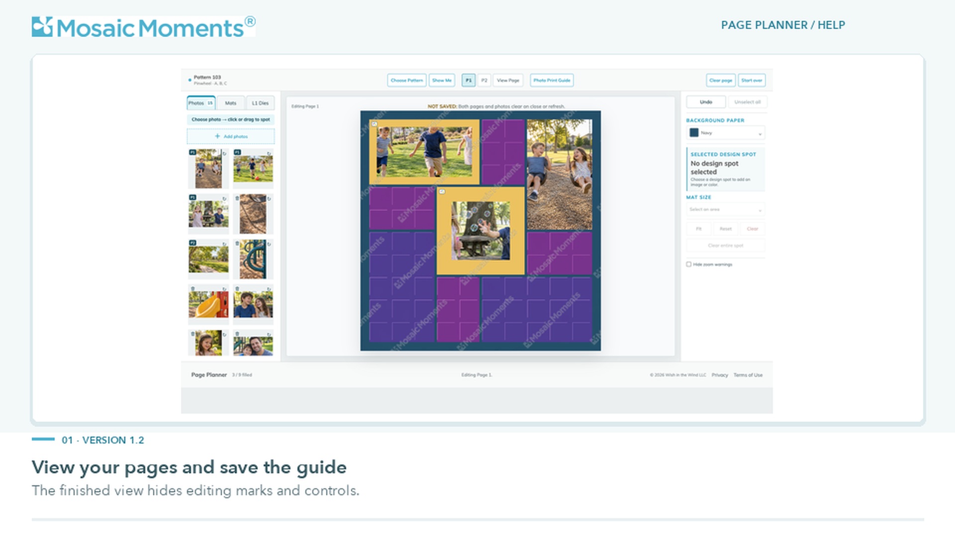 View page and Photo Print Guide demonstration